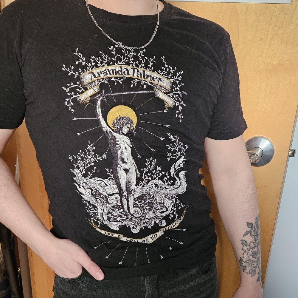 Black T-Shirt with Mythical Graphic